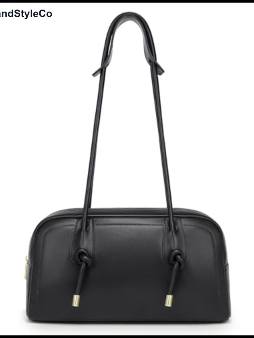Vegan Leather Shoulder Bag Soft Zip Handbag Adjustable Strap